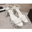 Chanel Heel 9cm Grosgrain & Strass Sandals G45365 White 2024