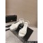 Chanel Heel 9cm Grosgrain & Strass Sandals G45365 White 2024