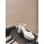 Chanel Heel 9cm Grosgrain & Strass Sandals G45365 White 2024