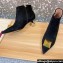 Valentino Heel 5cm Roman Stud Ankle Boots Suede Black