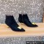Valentino Heel 5cm Roman Stud Ankle Boots Suede Black