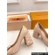 Louis Vuitton quilted Malletage pattern Heel 9cm Shake Pumps in Patent Calfskin Beige Rose 2024