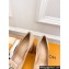 Louis Vuitton quilted Malletage pattern Heel 9cm Shake Pumps in Patent Calfskin Beige Rose 2024