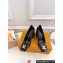 Louis Vuitton quilted Malletage pattern Heel 9cm Shake Pumps in Patent Calfskin Black 2024