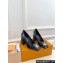 Louis Vuitton quilted Malletage pattern Heel 9cm Shake Pumps in Patent Calfskin Black 2024