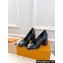 Louis Vuitton quilted Malletage pattern Heel 9cm Shake Pumps in Patent Calfskin Black 2024