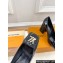 Louis Vuitton quilted Malletage pattern Heel 9cm Shake Pumps in Patent Calfskin Black 2024