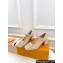 Louis Vuitton quilted Malletage pattern Heel 5.5cm Shake Mary Jane Pumps in Patent Calfskin Beige Rose 2024
