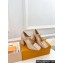 Louis Vuitton quilted Malletage pattern Heel 9cm Shake Mary Jane Pumps in Patent Calfskin Beige Rose 2024