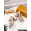 Louis Vuitton quilted Malletage pattern Heel 9cm Shake Mary Jane Pumps in Patent Calfskin Beige Rose 2024