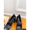 Louis Vuitton quilted Malletage pattern Heel 9cm Shake Mary Jane Pumps in Patent Calfskin Black 2024