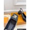 Louis Vuitton quilted Malletage pattern Heel 5.5cm Shake Slingback Pumps in Patent Calfskin Black 2024