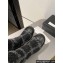 Chanel Heel 6.5cm CC Logo High Boots Tweed Check Gray 2024