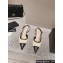 Chanel Heel 5cm Tweed and Leather Slingbacks Beige 2024