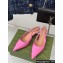 Gucci Heel 4.5cm patent leather Signoria slingback pumps 782832 Pink 2024