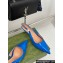 Gucci Heel 4.5cm patent leather Signoria slingback pumps 782832 Blue 2024