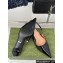 Gucci Heel 4.5cm patent leather Signoria slingback pumps 782832 Black 2024