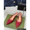 Gucci Heel 4.5cm patent leather Signoria slingback pumps 782832 Dark Red 2024