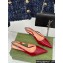 Gucci Heel 4.5cm patent leather Signoria slingback pumps 782832 Dark Red 2024
