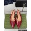 Gucci Heel 4.5cm patent leather Signoria slingback pumps 782832 Dark Red 2024