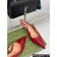 Gucci Heel 4.5cm patent leather Signoria slingback pumps 782832 Dark Red 2024