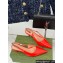 Gucci Heel 4.5cm patent leather Signoria slingback pumps 782832 Red 2024