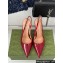 Gucci Heel 10cm patent leather Signoria slingback pumps 783821 Dark Red 2024