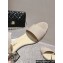 Chanel Heel 5cm Grosgrain & Strass Sandals G45365 Beige 2024