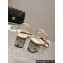 Chanel Heel 5cm Grosgrain & Strass Sandals G45365 Beige 2024