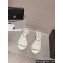 Chanel Heel 5cm Grosgrain & Strass Sandals G45365 White 2024