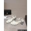 Chanel Heel 5cm Grosgrain & Strass Sandals G45365 White 2024