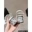 Chanel Heel 5cm Grosgrain & Strass Sandals G45365 White 2024