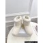 Dior Frost Ankle Boots in White Shearling Embroidered with Cannage Motif 2024