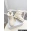 Dior Frost Ankle Boots in White Shearling Embroidered with Cannage Motif 2024