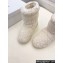 Dior Frost Ankle Boots in White Shearling Embroidered with Cannage Motif 2024