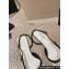 Chanel Heel 5cm Tweed and Leather Slingbacks White 2024
