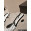 Chanel Heel 5cm Tweed and Leather Slingbacks White 2024