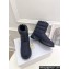 Dior Frost Ankle Boots in Black Quilted Nylon and Shearling 2024
