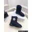 Dior Frost Ankle Boots in Black Quilted Nylon and Shearling 2024