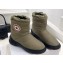 Dior Frost Ankle Boots in Khaki Green Quilted Nylon and Shearling 2024