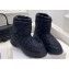 Dior Frost Ankle Boots in Black Cannage Nylon and Shearling 2024