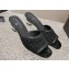 Chanel Heel 5cm Tweed and Leather Mules Black 2024