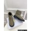 Dior Frost Ankle Boots in Khaki Green Cannage Nylon and Shearling 2024
