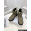 Dior Frost Ankle Boots in Khaki Green Cannage Nylon and Shearling 2024