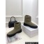 Dior Frost Ankle Boots in Khaki Green Cannage Nylon and Shearling 2024