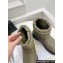 Dior Frost Ankle Boots in Khaki Green Cannage Nylon and Shearling 2024