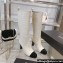 Chanel Heel 7.5cm Croco Pattern and Patent Calfskin High Boots White/Black 2024