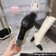 Chanel Heel 7.5cm Croco Pattern and Patent Calfskin High Boots White/Black 2024