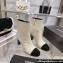 Chanel Heel 7.5cm Croco Pattern and Patent Calfskin Ankle Boots White/Black 2024