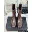 Chanel Heel 3cm CC Logo Calfskin Rider Ankle Boots Coffee 2024